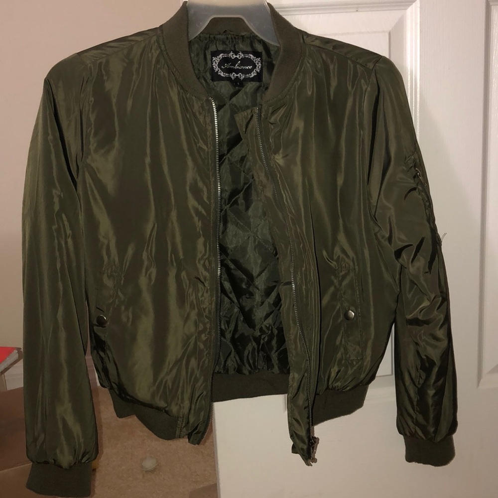 Green polyester jacket